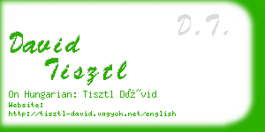 david tisztl business card